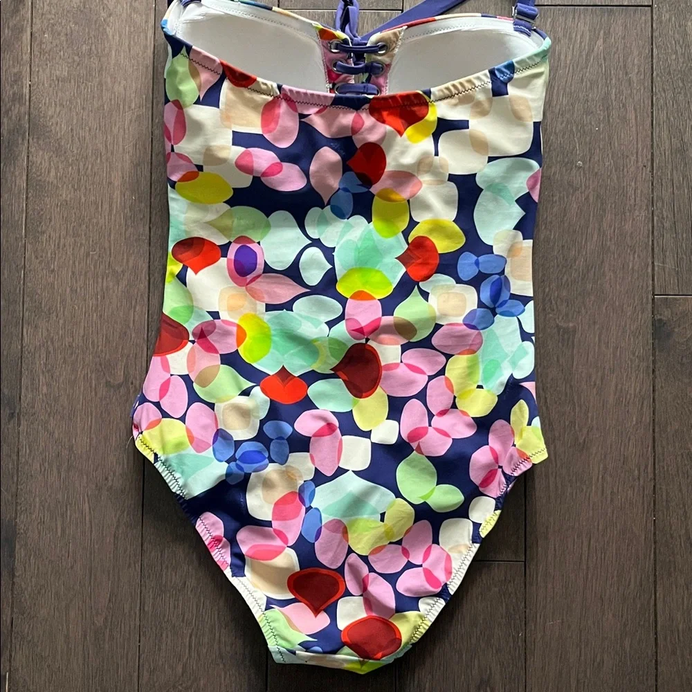 SHAN rainbow abstract one piece swimsuit, size 10 *as is - Picture 7 of 9